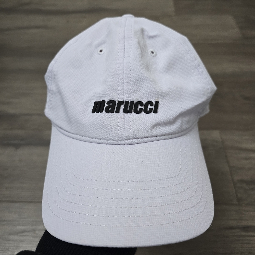 Marucci Pro Series Hat Velcro White Black EUC